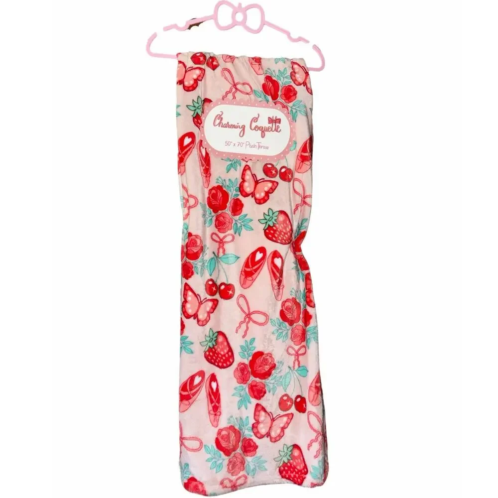 Charming Coquette Plush Throw Blanket 50